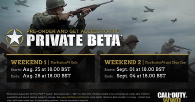 Call Of Duty WWII - Private Beta Schedule